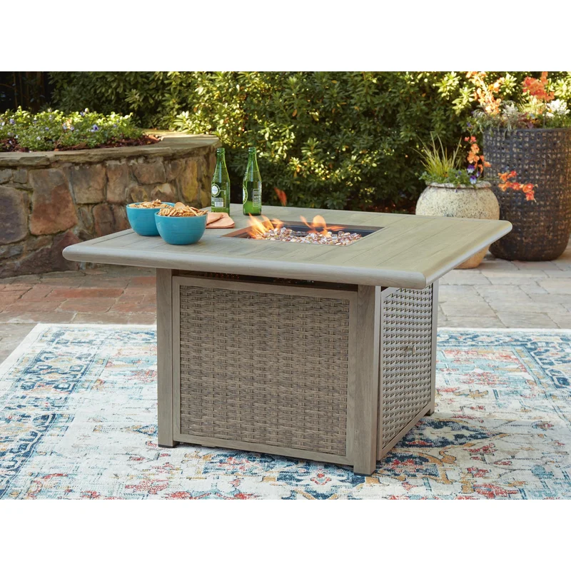 Cliff Trails Square Fire Pit Table