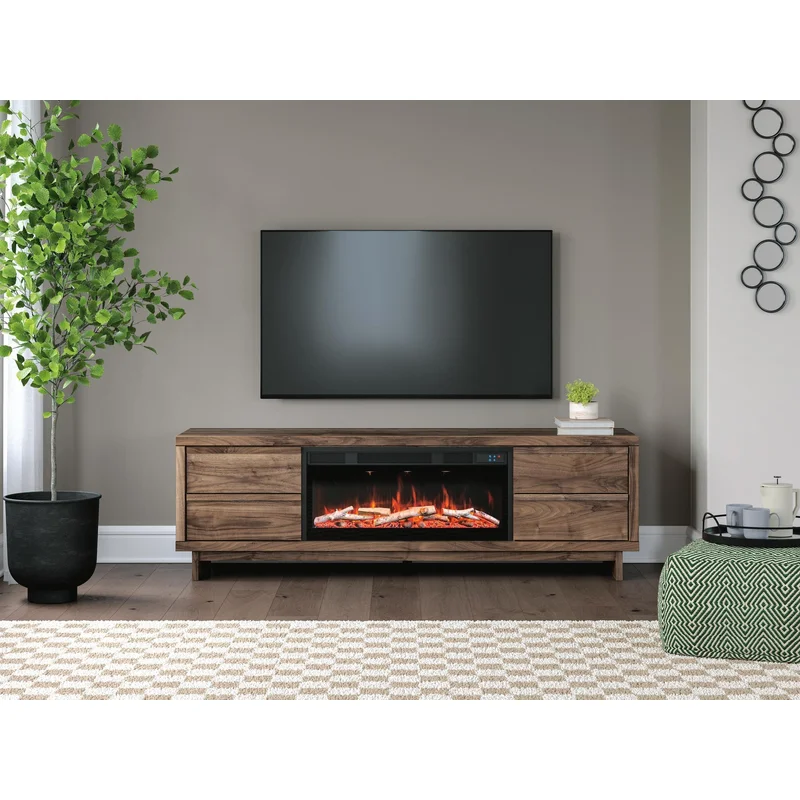 Zadilyn 72" TV Stand with Electric Fireplace