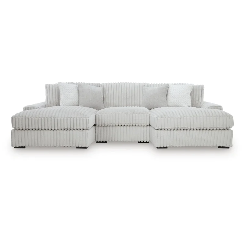 Stupendous 3-Piece Sectional with Double Chaise