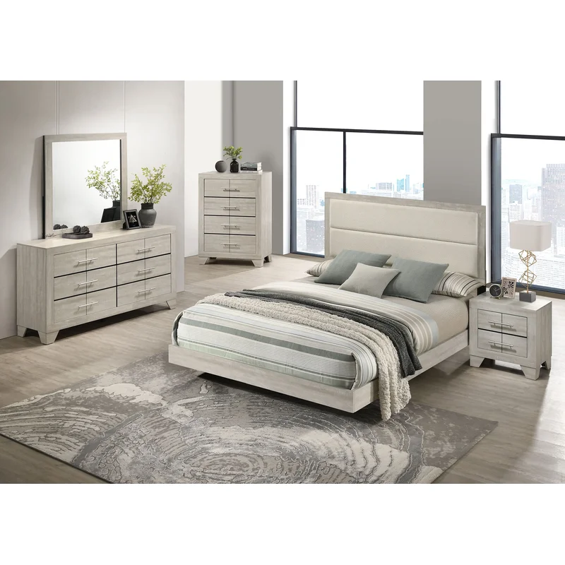 Trenton 5-piece Queen Bedroom Set Rustic Cream