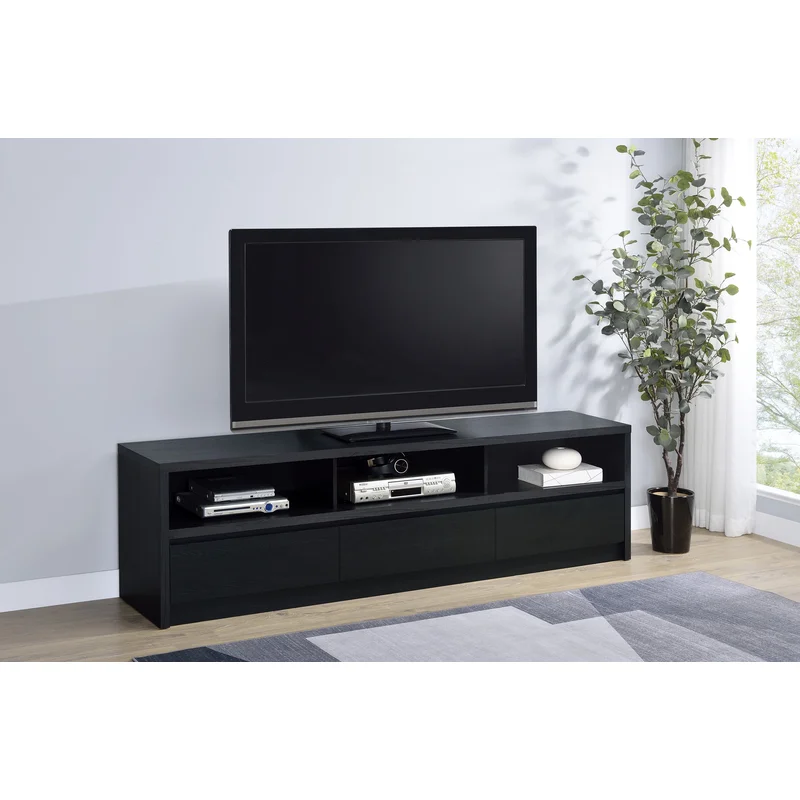 Rutland 78-inch 3-drawer TV Stand Media Console Black