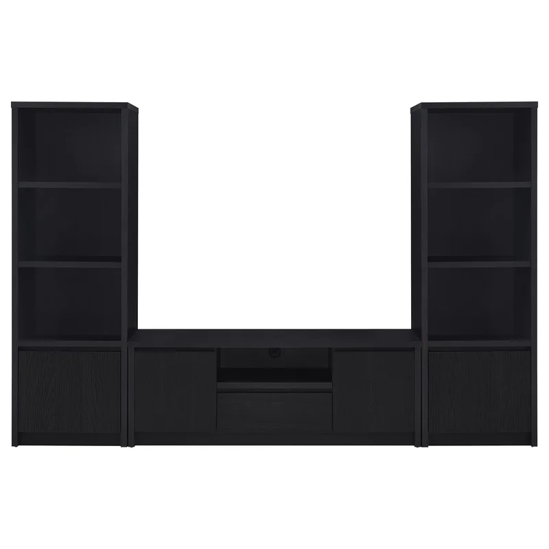 Winfield 3-piece Entertainment Center 60-inch TV Stand Black