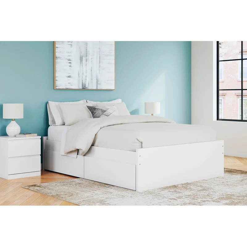 Ashley Express - Onita Queen Platform Bed with 1 Side Storage