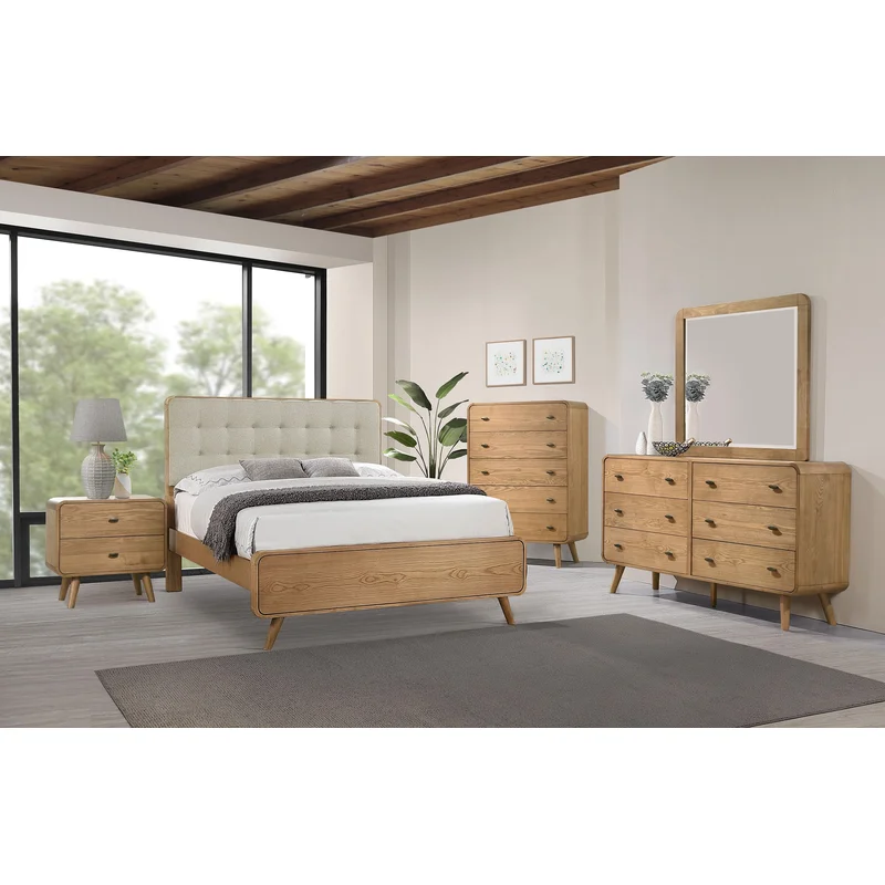 Robyn 5-piece Queen Bedroom Set Light Ash