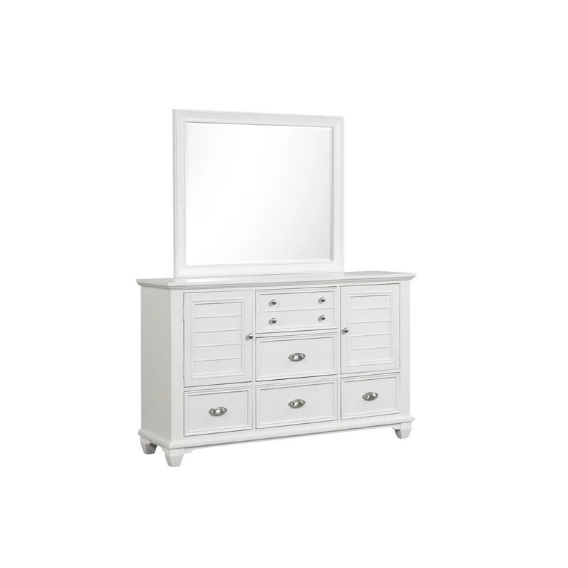 Jamestown - Dresser & Mirror - White