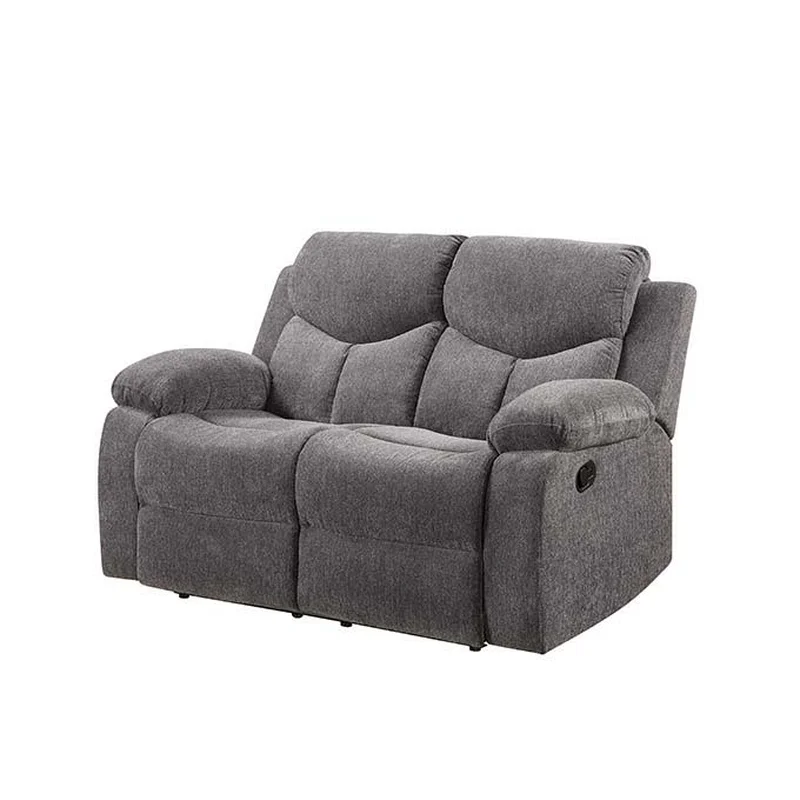 Kalen - Motion Loveseat - Gray Chenille