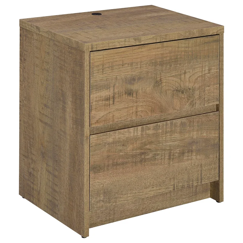 Westpark 2-drawer Nightstand LED Lights and USB Mango