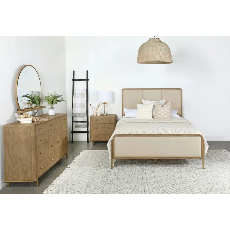 Arini 4-piece Queen Bedroom Set Cream and Sand Wash