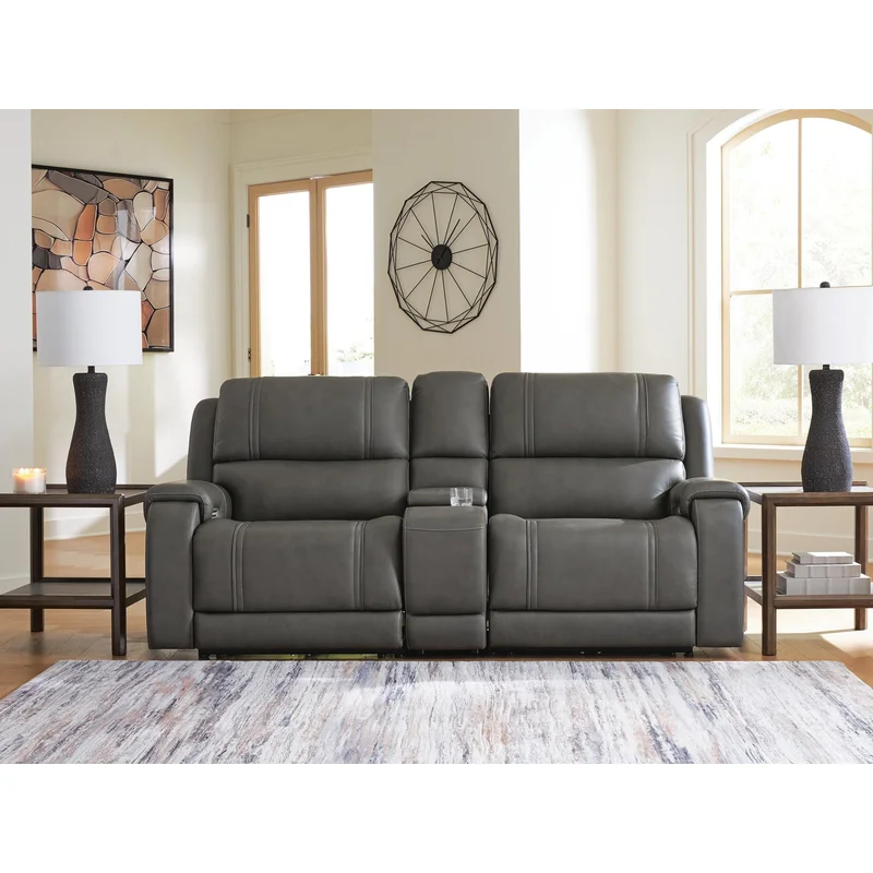 5Z - Pittson 3-Piece Power Reclining Sectional Loveseat with Console