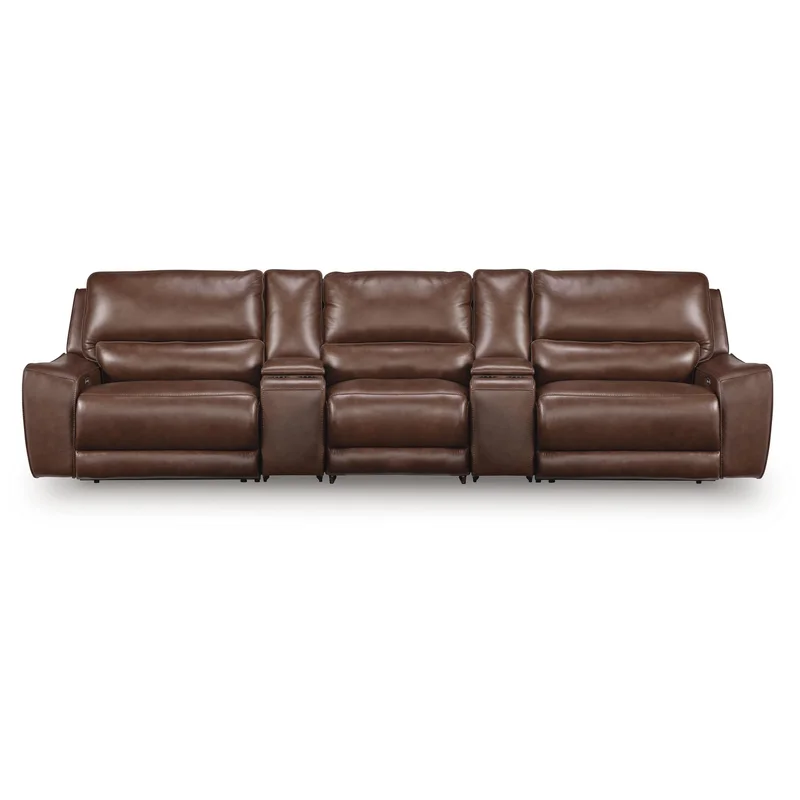DeepWakes 5-Piece Reclining Sectional with Storage Consoles