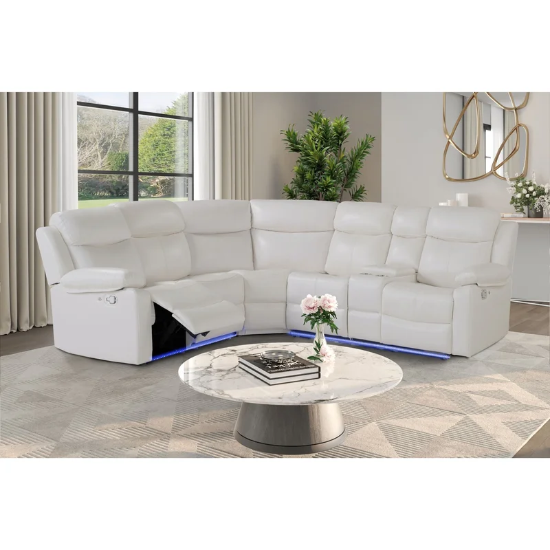 U6026 - Right Arm Facing Sectional - White