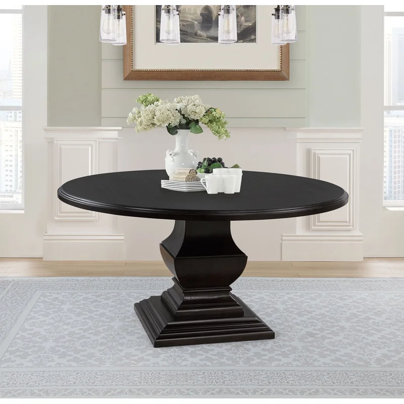 Twyla 60-inch Round Wood Dining Room Table Dark Cocoa