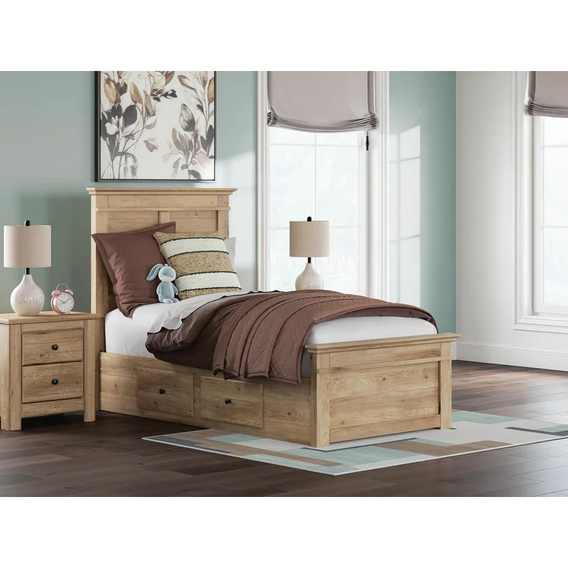 Makidern Twin Panel Storage Bed