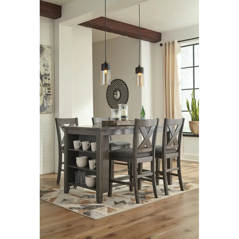 Caitbrook Counter Height Dining Table and 4 Barstools