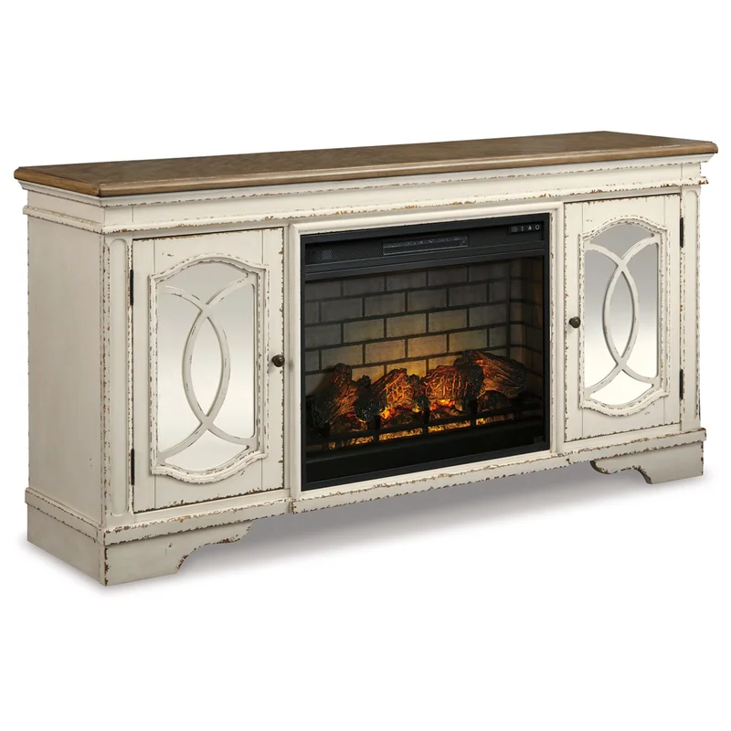 Realyn 74" TV Stand with Electric Fireplace