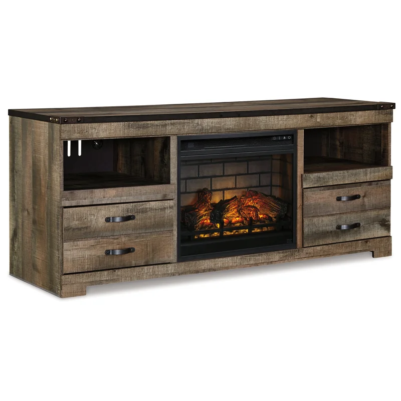 Trinell 63" TV Stand with Electric Fireplace
