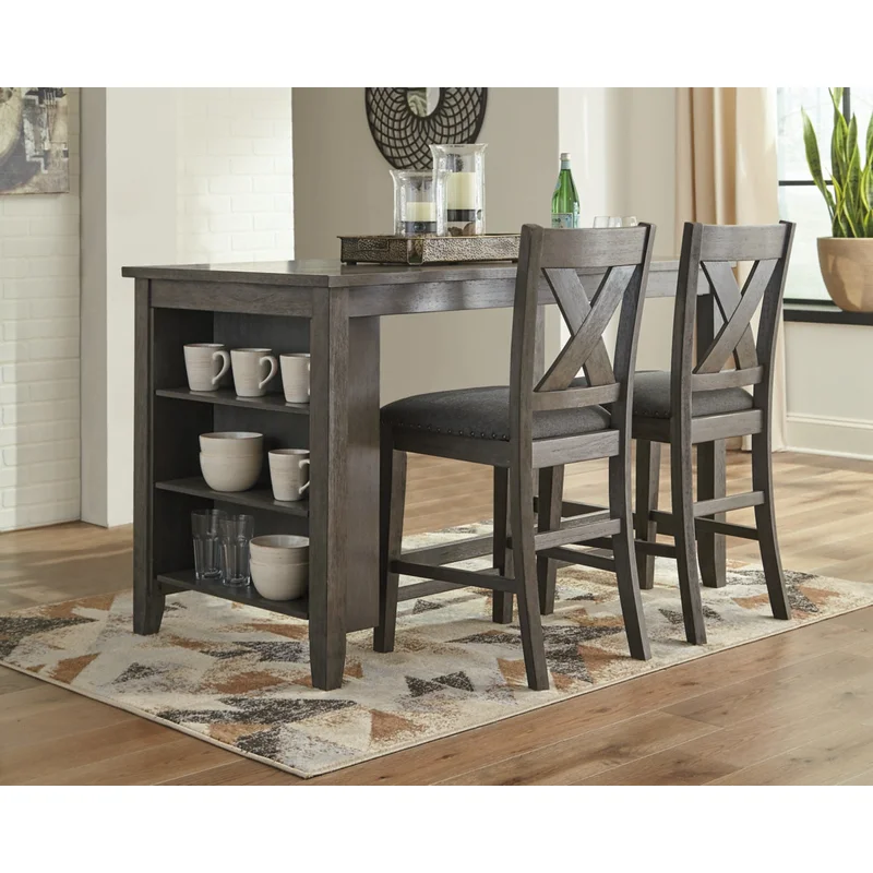Caitbrook Counter Height Dining Table and 2 Barstools