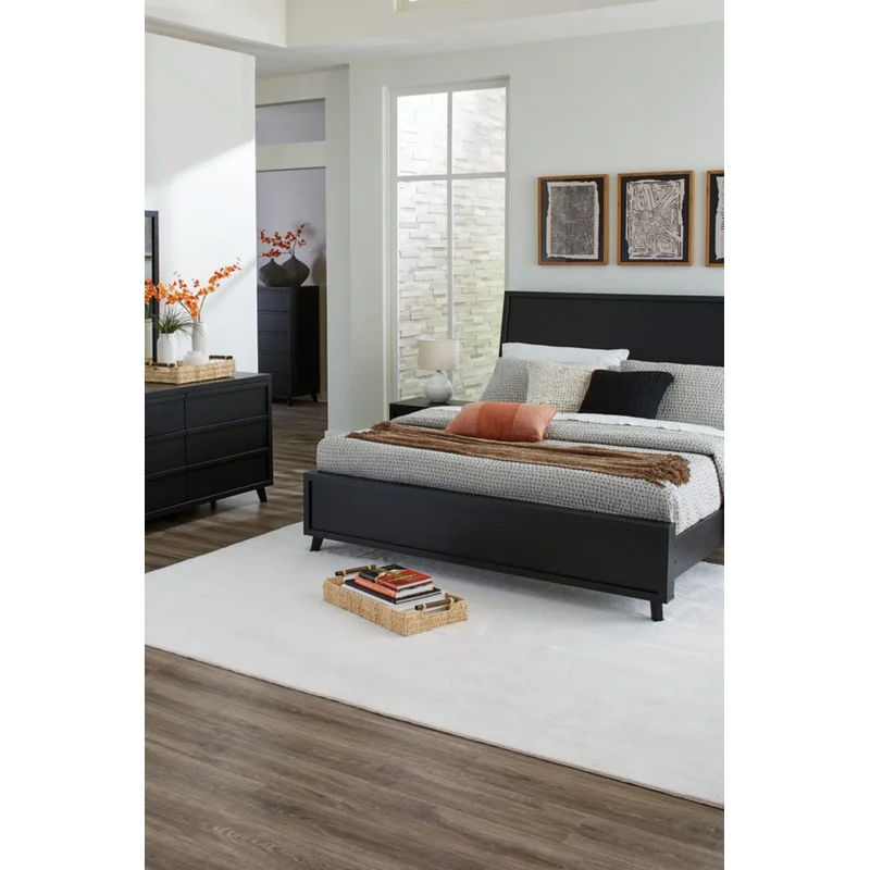 Danziar Queen Panel Bed Dresser Mirror Chest and Nightstand