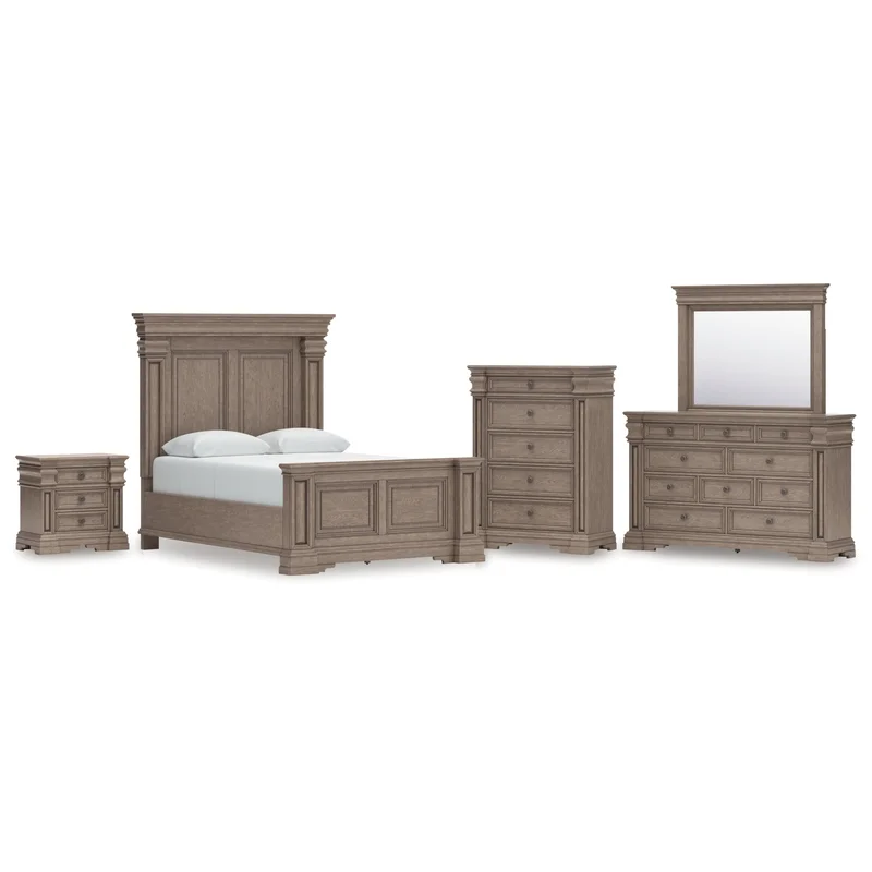 Blairhurst Queen Panel Bed Dresser Mirror Chest and Nightstand