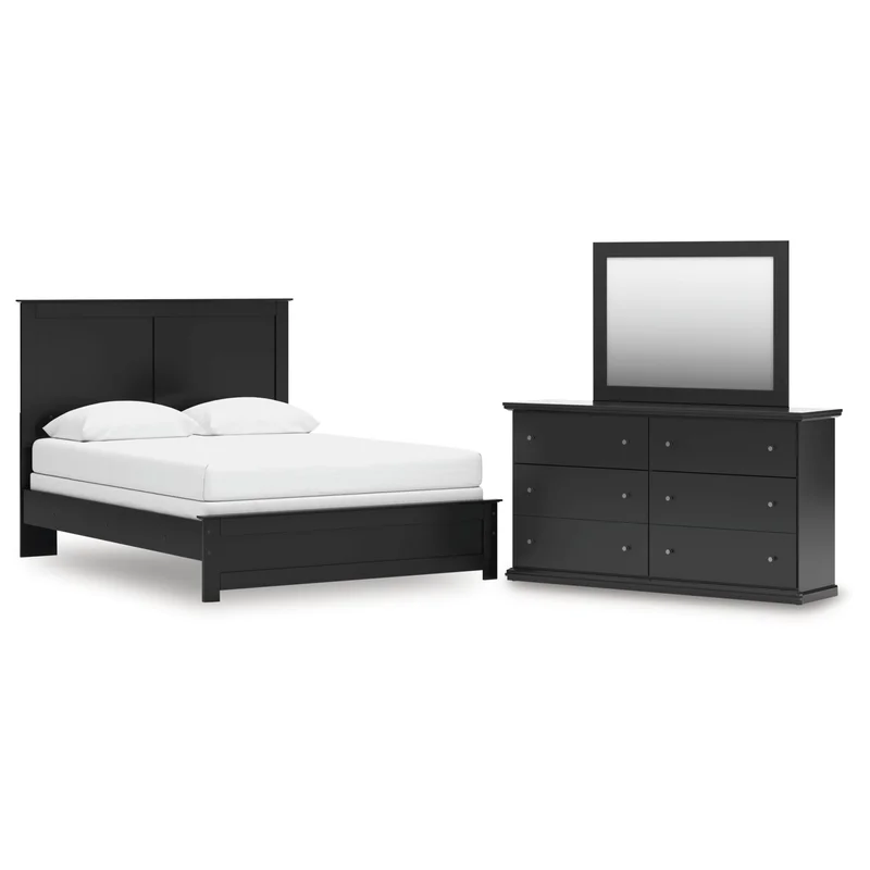 Maribel Queen Panel Bed Dresser and Mirror