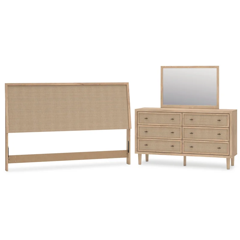 Cielden King Panel Headboard Dresser and Mirror