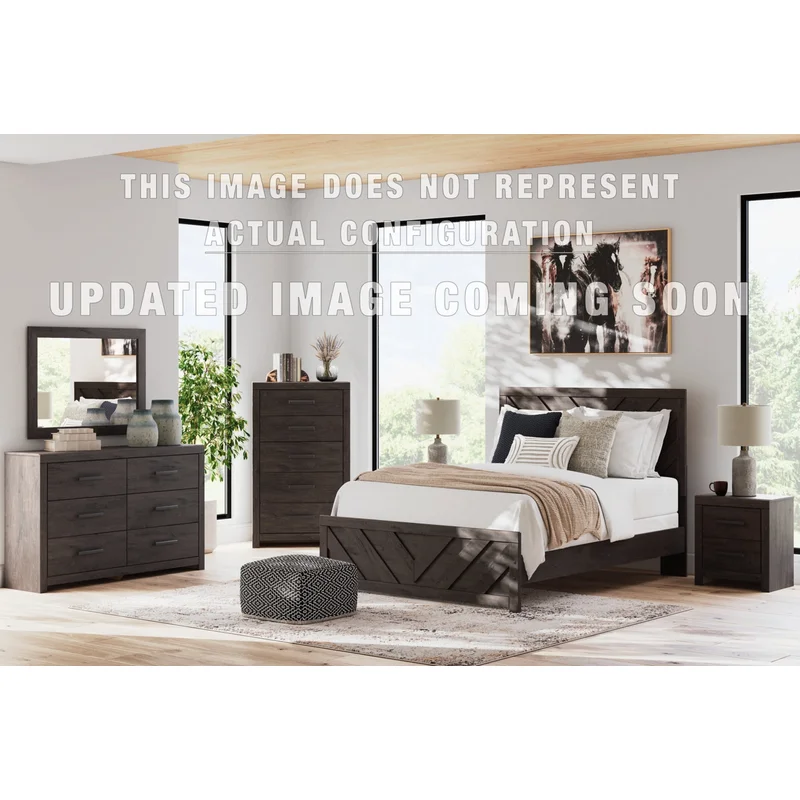 Prendonea Queen Panel Bed Dresser Mirror and Nightstand