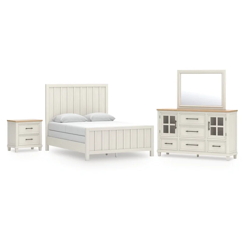 Shaybrock Queen Panel Bed Dresser Mirror and Nightstand