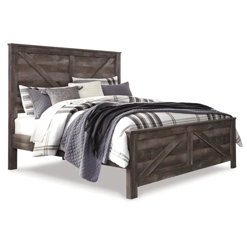 Wynnlow King Crossbuck Panel Bed