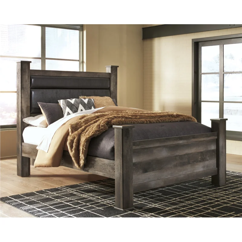 Wynnlow Queen Upholstered Poster Bed