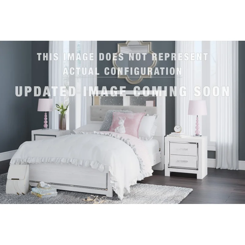 Altyra Queen Upholstered Bookcase Bed with Storage