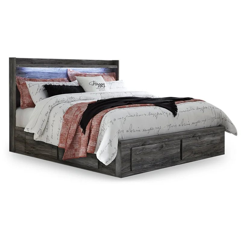 Baystorm King Panel Bed with 6 Storage Drawers
