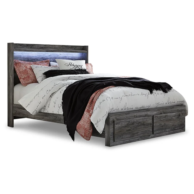 Baystorm Queen Panel Bed with 2 Storage Drawers