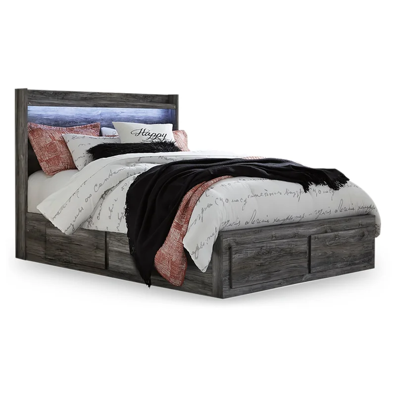Baystorm Queen Panel Bed with 6 Storage Drawers