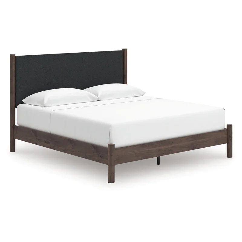Cadmori King Upholstered Panel Platform Bed