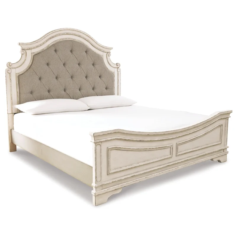 Realyn King Upholstered Panel Bed