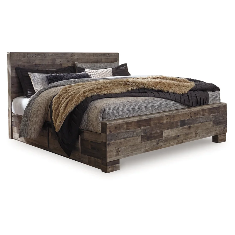 Derekson King Panel Bed with 2 Side Storage