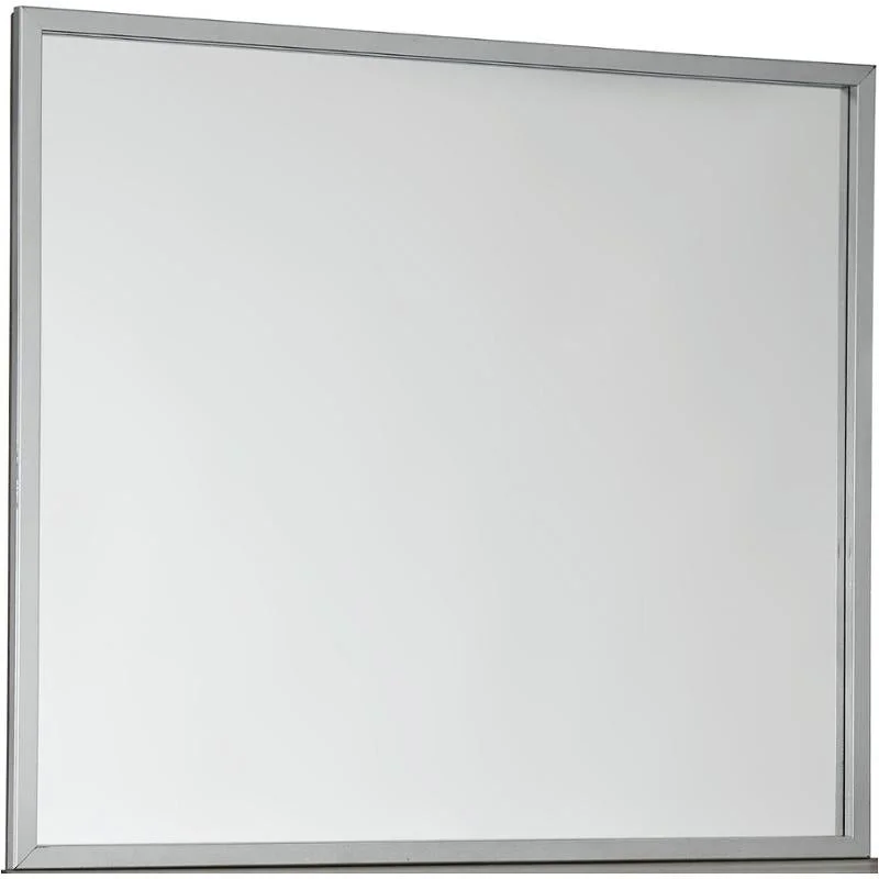 Contemporary Silver Bedroom Mirror
