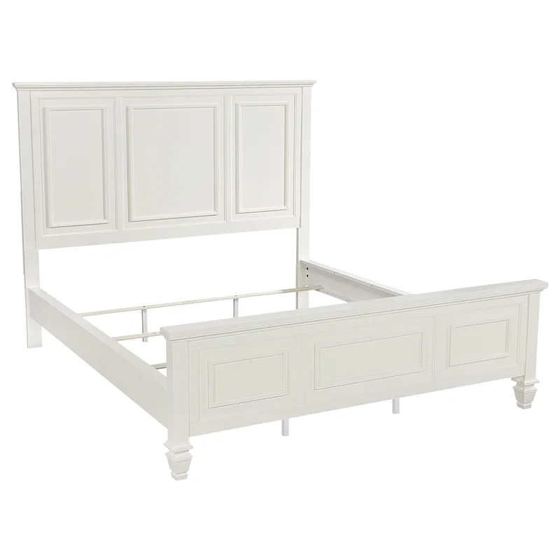 Sandy Beach 63-inch Panel Bed Cream White