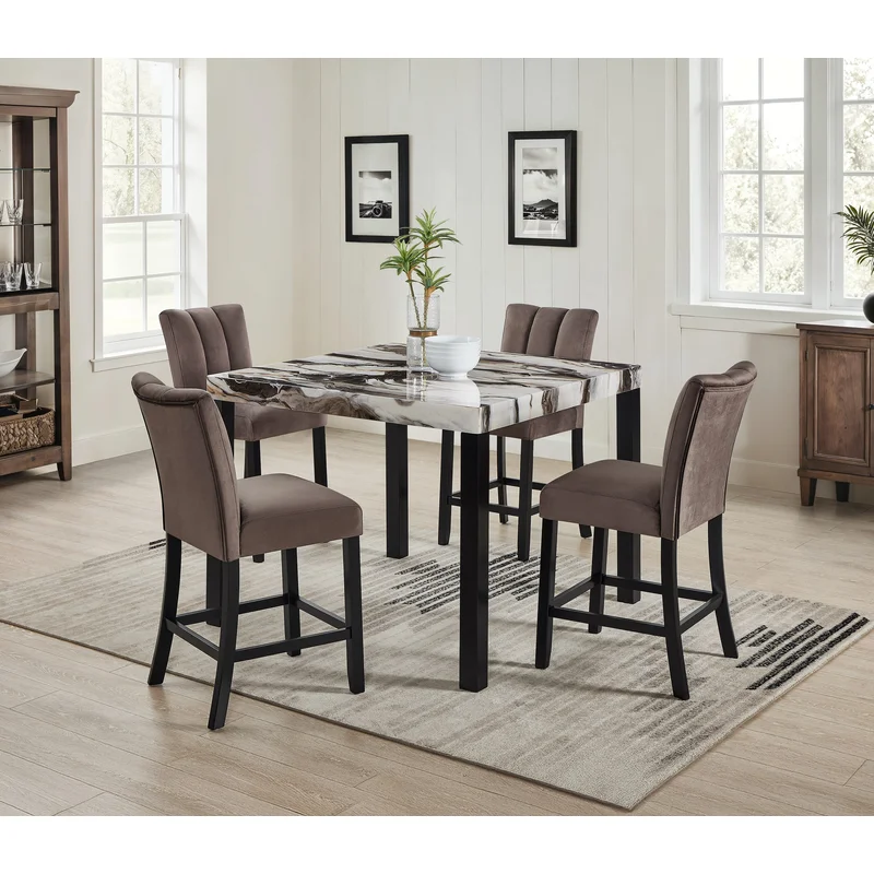 Vega Faux Marble Counter Height Table