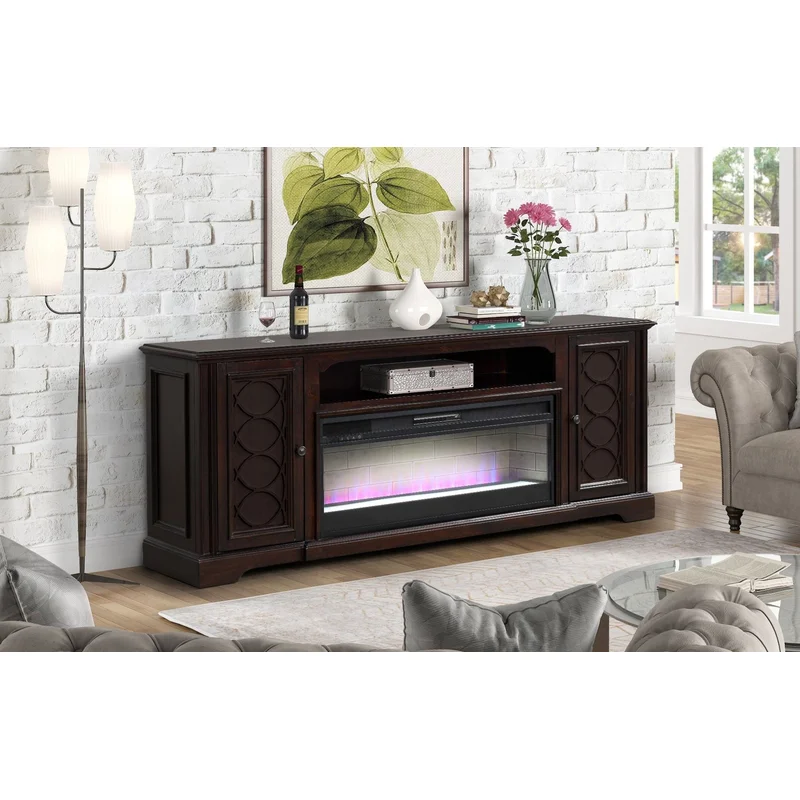 82-Inch Montgomery Console with Electric Fireplace