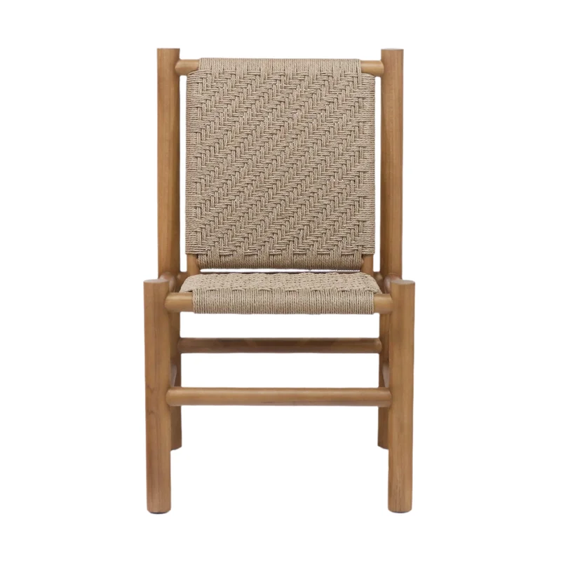 Contract Grade Spyros Teak & Polypropylene Woven Dining Chair