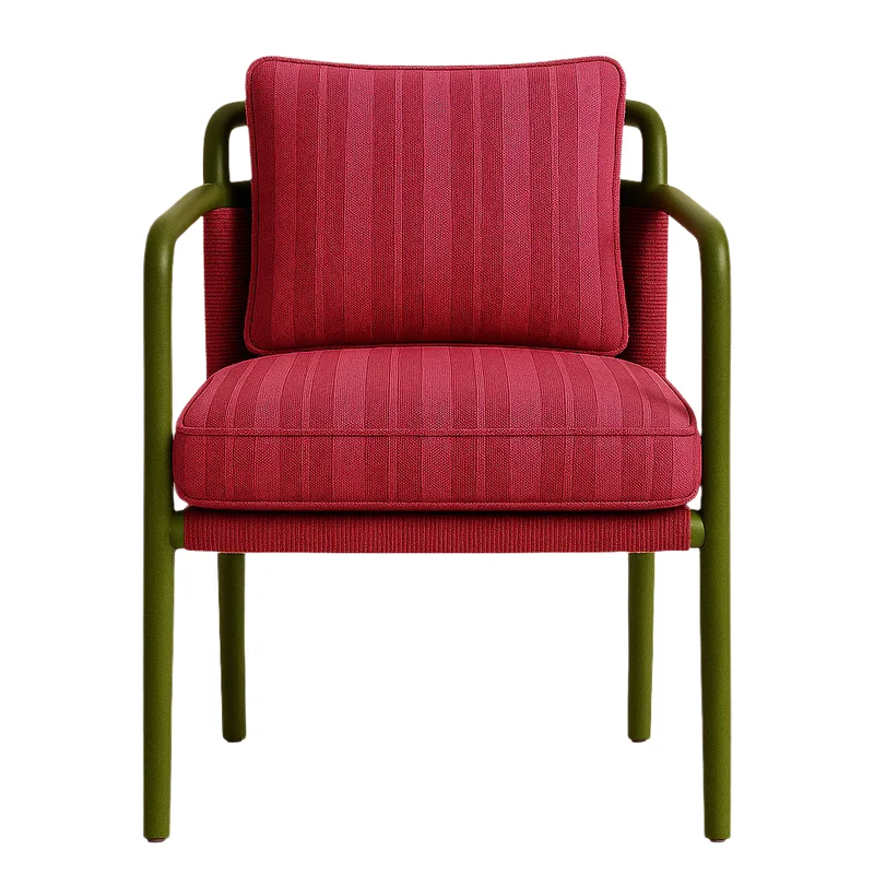 Patio Set Dining Chair with Cereise Upholstery