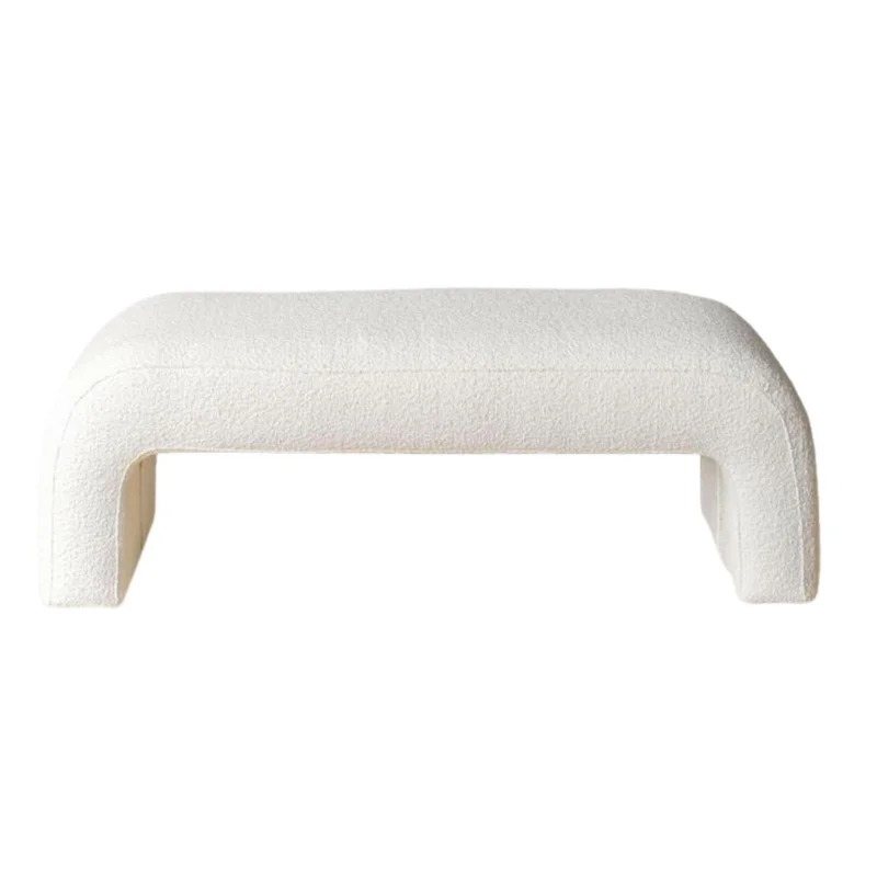 59" Folia Boucle End of Bed Bench Seat