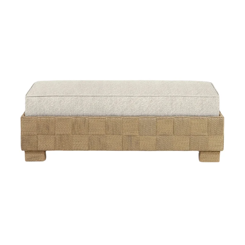 59" Naxos End of Bed Boucle Bench