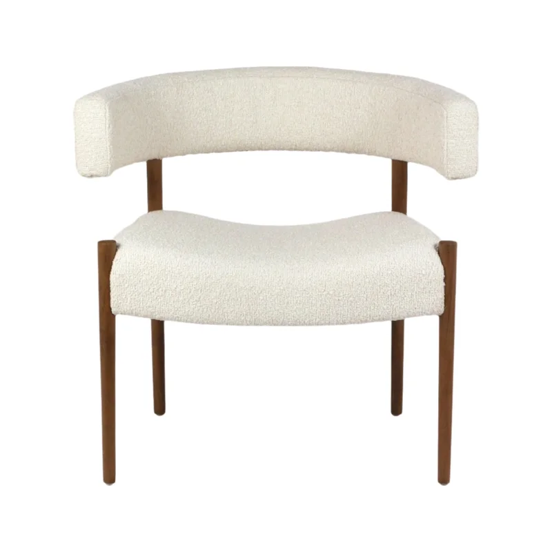 Ring Dining Chair with Alpaca Boucle