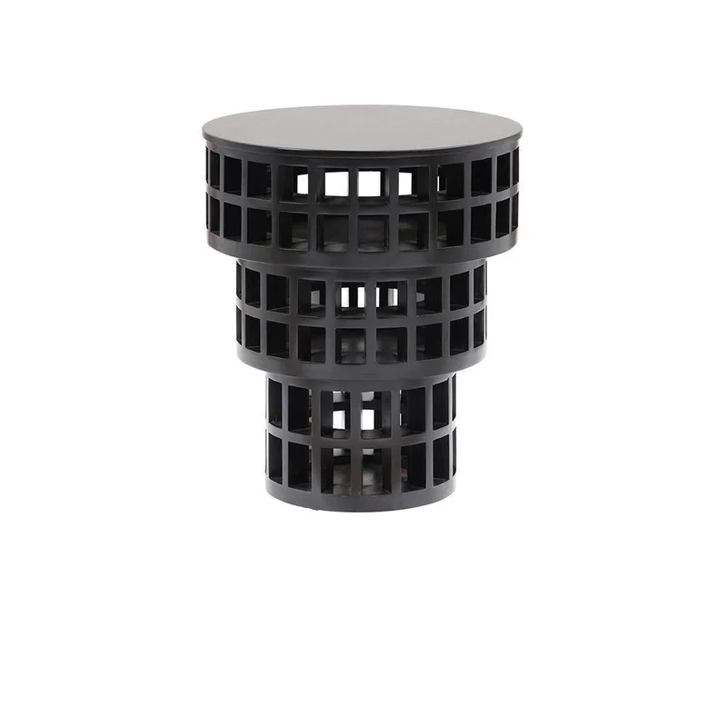 Carabo Side Accent Table in Mahogany Black