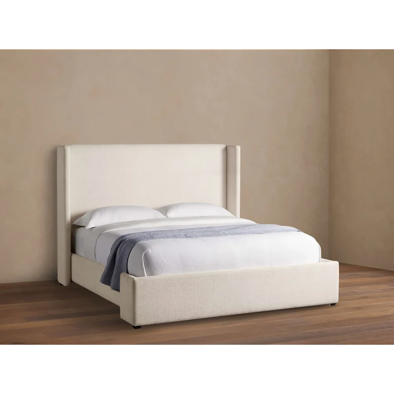 Wyller Bed with Tall Headboard in Tania Cashmere