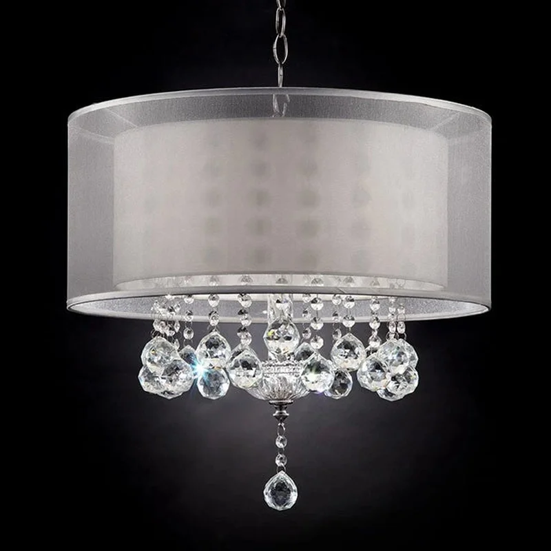 19"H Ceiling Lamp Hanging Crystal