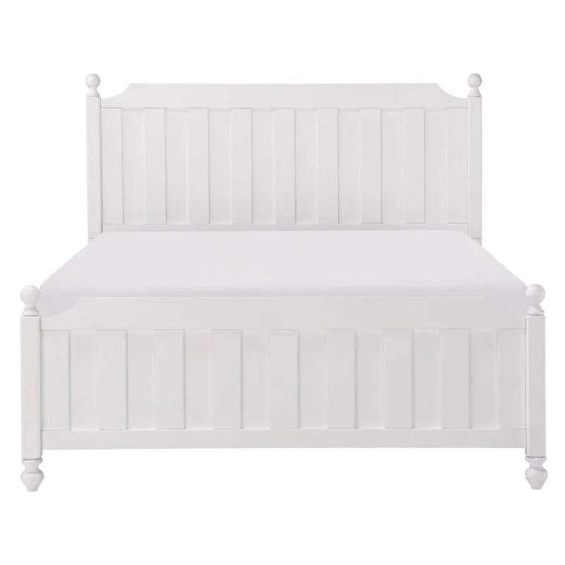 Wellsummer Full Panel Bed in White 1803WF-1*