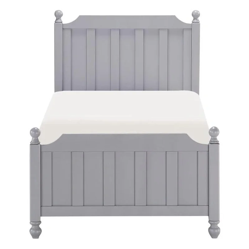 Wellsummer Twin Panel Bed in Gray 1803GYT-1*